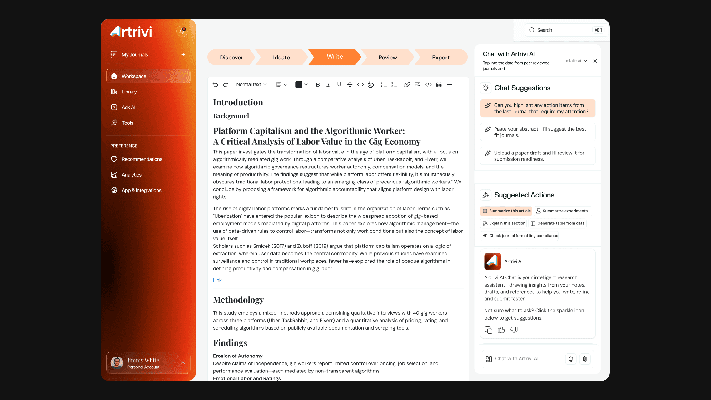 Artrivi dynamic sidebar