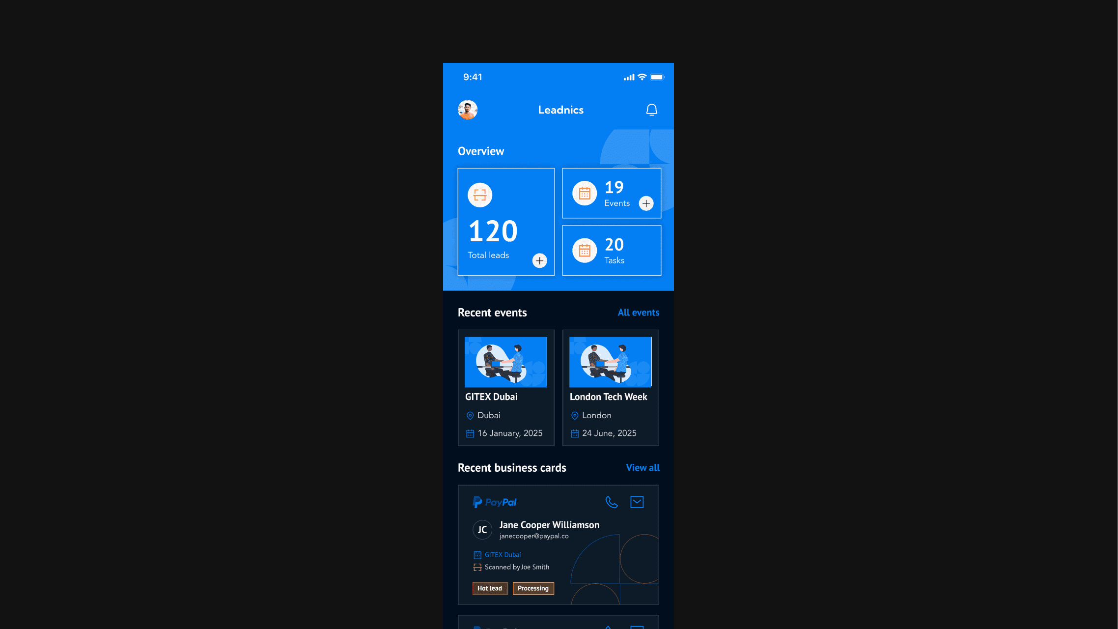The older Leadnics app