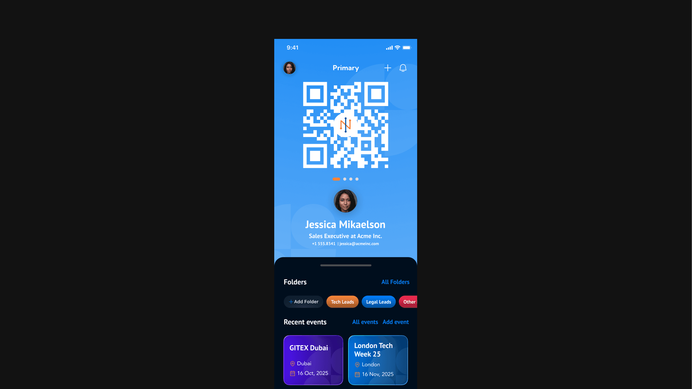 Redesigned Leadnics home screen